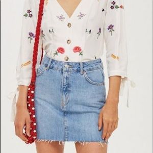 Topshop denim skirt